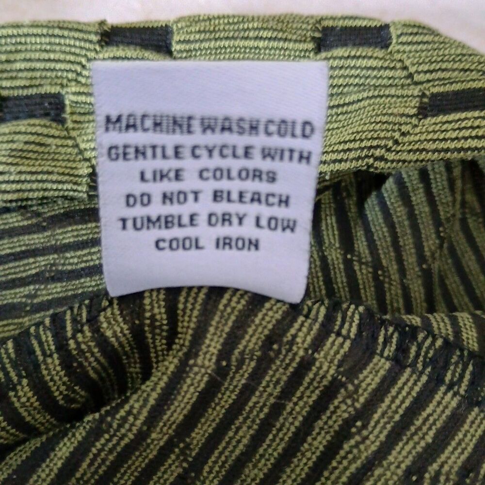 Habitat Top Womens Sz XL Green Black Geometric Textured Stretchy Casual - Picture 10 of 10